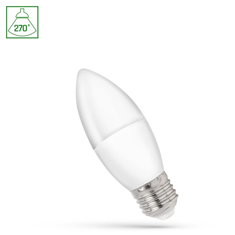 Żarówka LED świecowa świeczka E-27 E27 230V 1W NW WOJ+14455_1W SPECTRUM LED