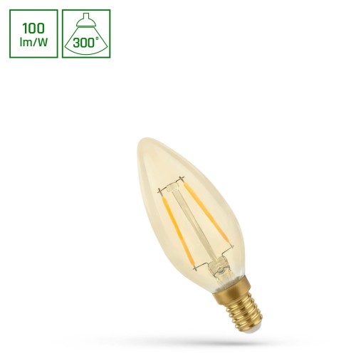 Żarówka LED świecowa świeczka E-14 E14 230V 4,9W COG WW RETROSHINE WOJ+14458_4.9W SPECTRUM LED