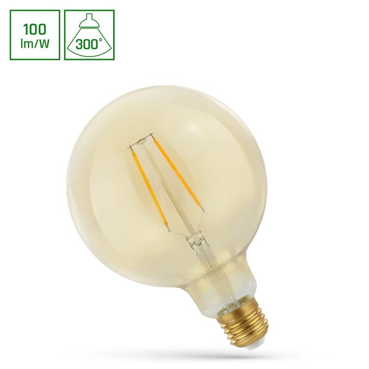 Żarówka LED GLOB E-27 E27 G125 230V 4.9W COG WW RETROSHINE WOJ+14461_4.9W SPECTRUM LED