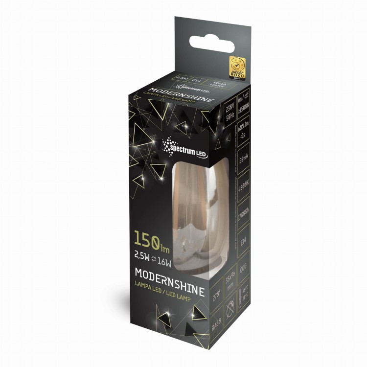 Żarówka LED świecowa świeczka E-14 E14 230V 2.5W COG NW MODERNSHINE WOJ+14467 SPECTRUM LED