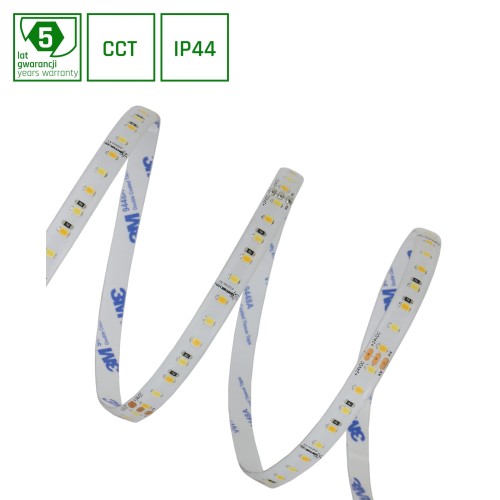 Taśma LED Pasek 115W/5m 2835 24V CCT 120LED/1m 5 Lat 1m (rolka 5m) - w silikonie WOJ+14492 SPECTRUM LED