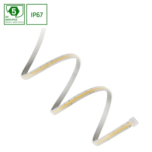 Taśma LED Pasek 55W/5m COB 24V WW 5 Lat 1m (rolka 5m) - w silikonie mattcoated IP67 WOJ+14516 SPECTRUM LED