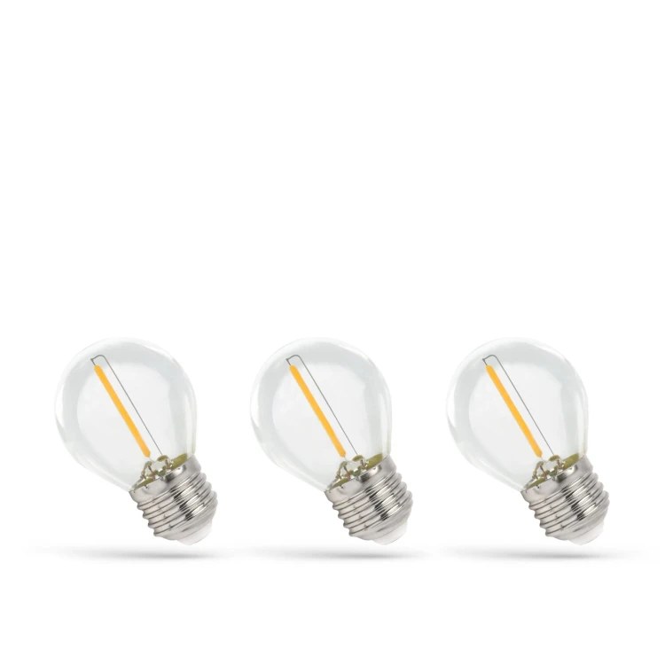 Żarówka LED kulka E-27 E27 230V 1W COG WW CLEAR 3-Pack WOJ+14581_3PACK SPECTRUM LED
