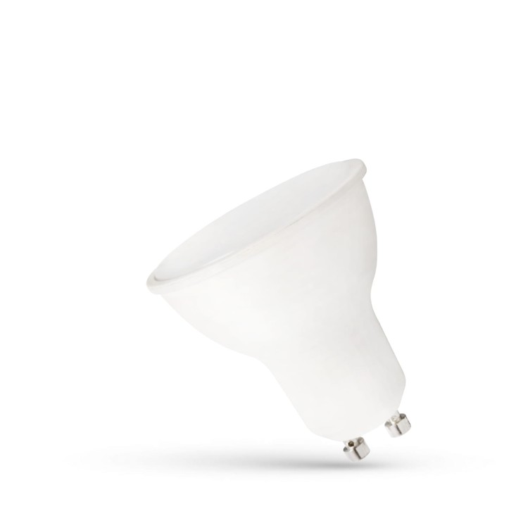 Żarówka LED GU10 230V 7,5W SMD WW z mleczną szybką biała plastikowa WOJ+14592 SPECTRUM LED
