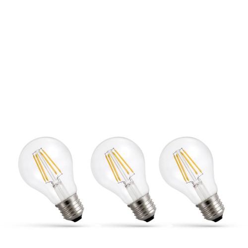 Żarówka LED GLS E-27 E27 230V 7W COG WW CLEAR 3-Pack WOJ+14599_3PACK SPECTRUM LED