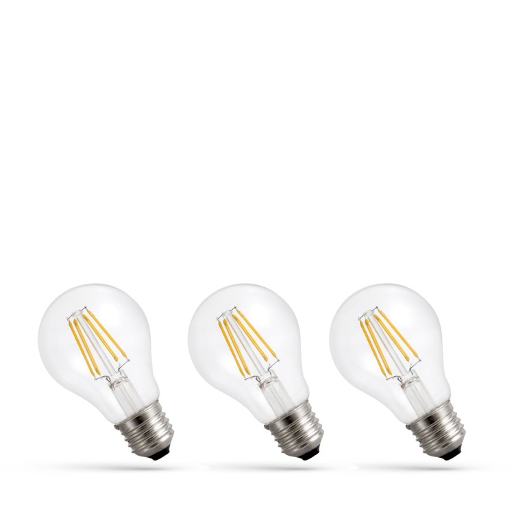 Żarówka LED GLS E-27 E27 230V 7W COG WW CLEAR 3-Pack WOJ+14599_3PACK SPECTRUM LED