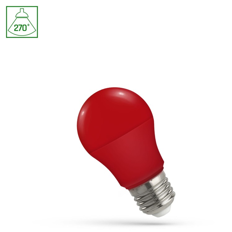 Żarówka LED GLS E-27 E27 230V 4.9W CZERWONY WOJ+14605 SPECTRUM LED