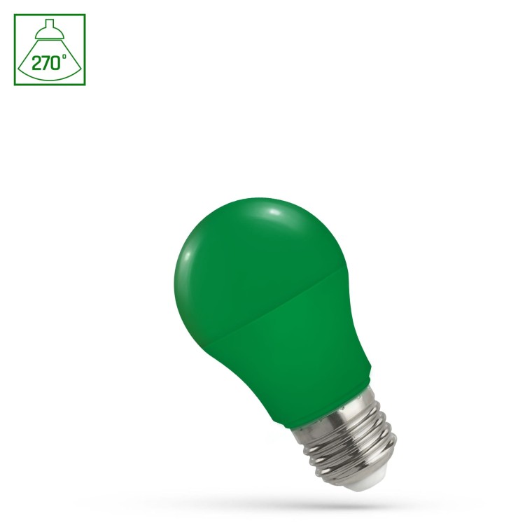 Żarówka LED GLS E-27 E27 230V 4.9W ZIELONY WOJ+14606 SPECTRUM LED