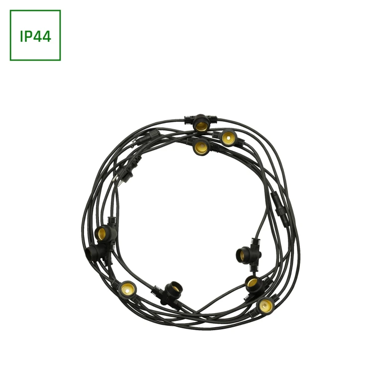 GIRLANDA 250V IP44 5000mm 10xE27 Czarny łączona WOJ+16821 SPECTRUM LED