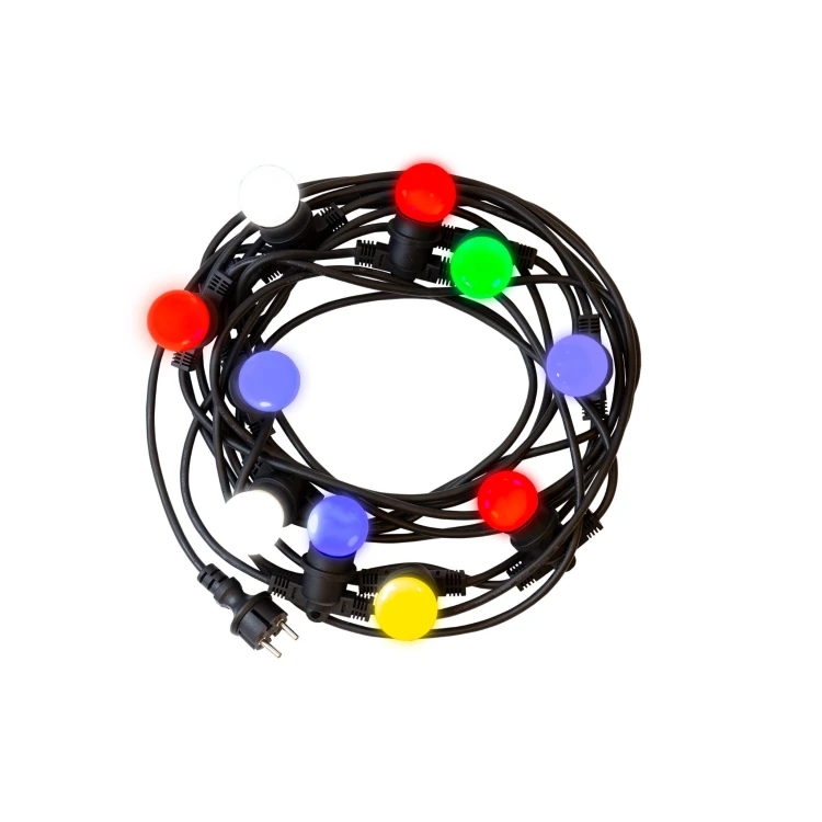 GIRLANDA 250V IP44 5000mm 10xE27 Czarny łączona WOJ+16821 SPECTRUM LED