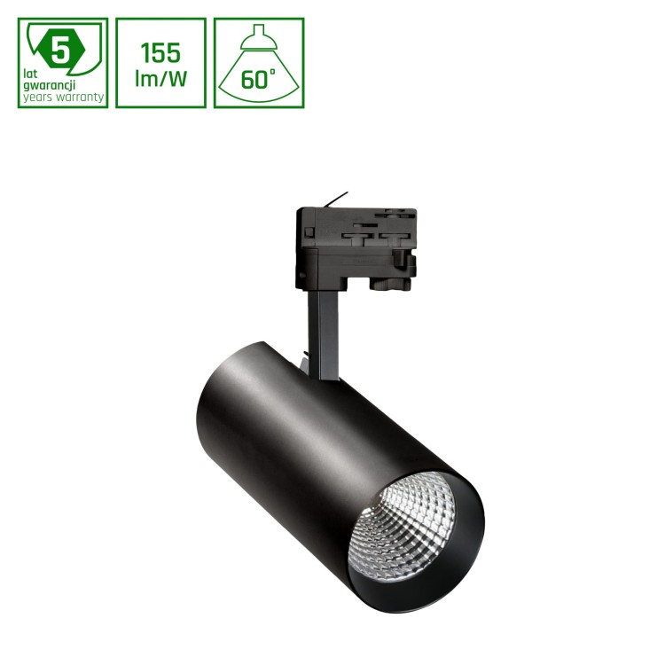 Lampa szynowa Reflektor szynowy MDR BRANTA 840 10W 230V 60st Black WOJP03893 SPECTRUM LED szynoprzewodu