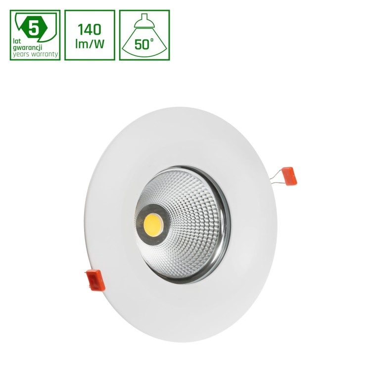Oprawa sufitowa downlight CEL VIRGA 830 19W 230V 50st White DALI WOJP04087 SPECTRUM LED oczko