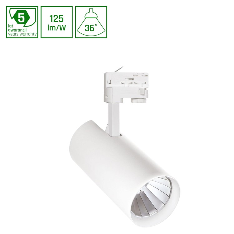 Lampa szynowa Reflektor szynowy MDR BRANTA LUX 935 22,5W 230V 36st White BBL WOJP04856 SPECTRUM LED szynoprzewodu
