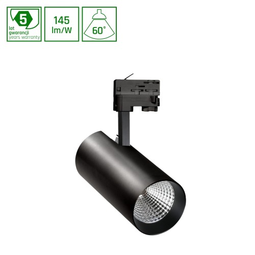 Lampa szynowa Reflektor szynowy MDR BRANTA 830 10W 230V 60st Black WOJP05798 SPECTRUM LED szynoprzewodu
