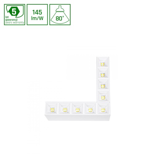 ALLDAY INSPIRE ELEMENTS L DARK LIGHT 80st Biały 840 8W 230V Biały WOJP06675 SPECTRUM LED