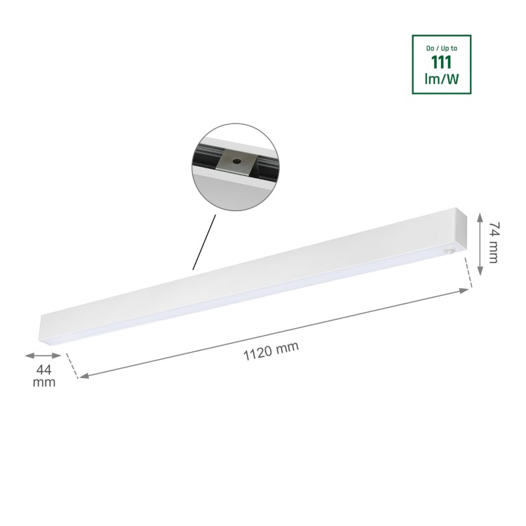 ALLDAY GO 840 36W 230V 112cm 115st White Czujnik 2 lata gwarancji WOJP07756 SPECTRUM LED