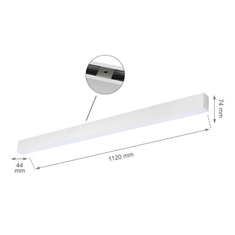 ALLDAY GO 840 36W 230V 112cm 115st White 2 lata gwarancji WOJP07772 SPECTRUM LED