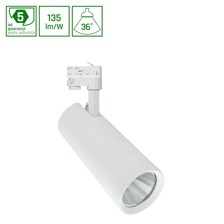 Lampa szynowa Reflektor szynowy MDR BRANTA LUX 840 35W 230V 36st White WOJP08074 SPECTRUM LED szynoprzewodu