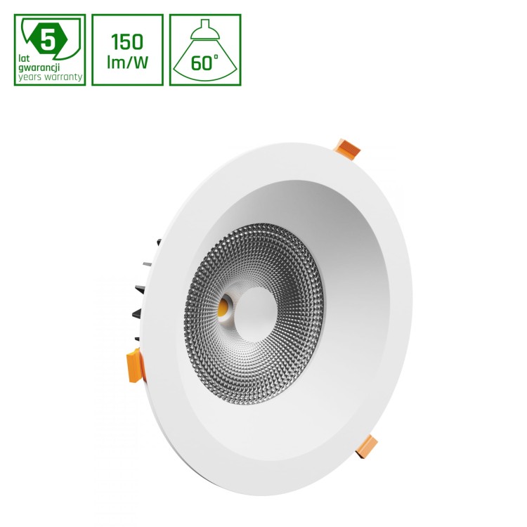 Oprawa sufitowa downlight CEL ARIESA MAX 840 19W 230V 60st White WOJP11070 SPECTRUM LED oczko