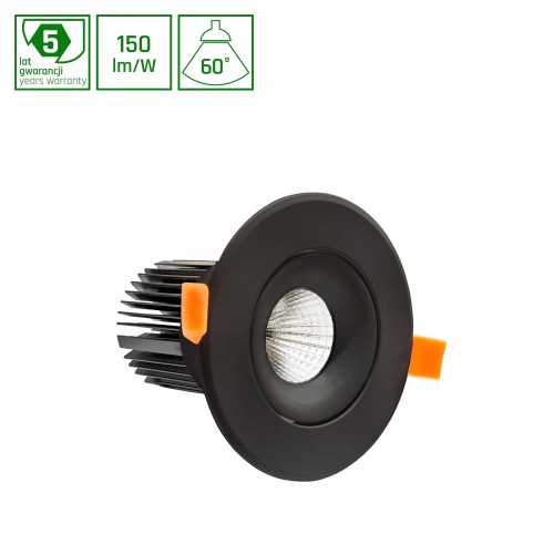 Oprawa sufitowa downlight CEL MONA 3 840 19W 230V 60st Black WOJP11271 SPECTRUM LED oczko