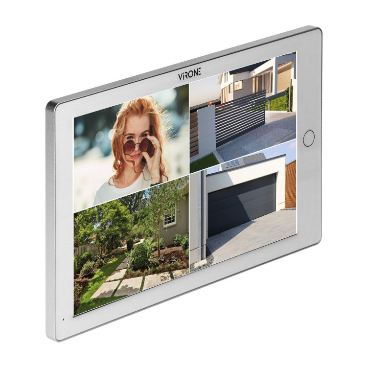 Wideodomofon MAILO VDP-70/W Virone Zestaw wideodomofonowy bezsłuchawkowy, monitor 10" LCD, WiFi, Tuya APP na telefon, z czytnikiem breloków zbliżeniowych 13,56kHz, szyfrator, z gniazdem na kartę pamięci, sterowanie bramą, biały