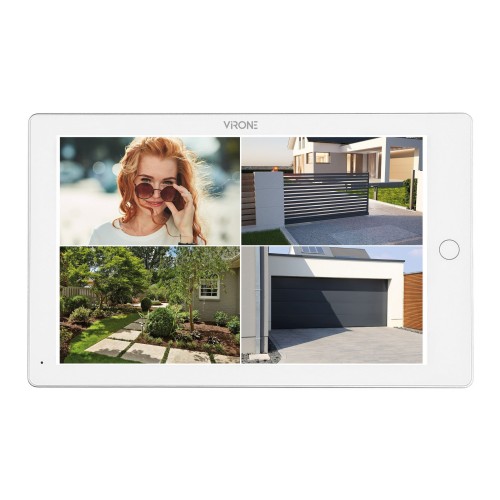 Monitor VDP-70PMV/W Virone do rozbudowy zestawów z serii MAILO VDP-70/W Wideo monitor bezsłuchawkowy, kolorowy, LCD 10", WiFi + APP na telefon Tuya, z gniazdem na kartę pamięci TF, sterowanie bramą, biały, do rozbudowy zestawów MAILO