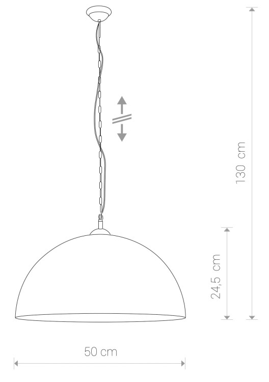 Lampa sufitowa wisząca Industrialna Loft HEMISPHERE RUST I L 6368 NOWODVORSKI Lighting E27 x1 50cm oświetleniowa żyrandol nowoczesna metal rustykalna do Kuchni Jadalni nad stół blat wyspę rdzawa zwis Inspiracje Premium