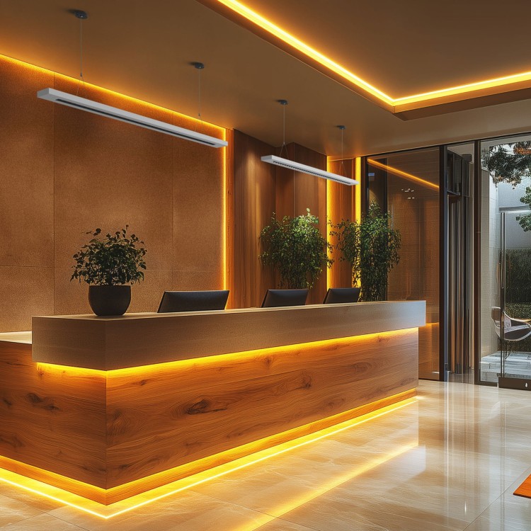 Lampa Oprawa sufitowa biurowa WLD PLANK 20W/30W/40W CCT 230V 40° IP20 1195X100X25 WLD+20009 WOJNAROWSKI Lighting Biały Biała natynkowa lub zwieszana