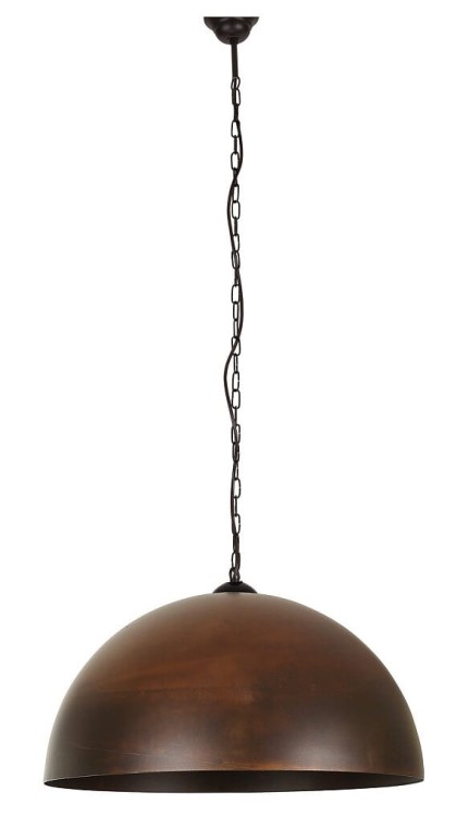 Lampa sufitowa wisząca Industrialna Loft HEMISPHERE RUST I L 6368 NOWODVORSKI Lighting E27 x1 50cm oświetleniowa żyrandol nowoczesna metal rustykalna do Kuchni Jadalni nad stół blat wyspę rdzawa zwis Inspiracje Premium