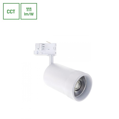 Lampa szynowa Reflektor szynowy PAVA BASIC na Szynoprzewód 3F 20W CCT 230V 20-45ST IP20 RA80 84X136X185MM Biały SLI033032CCT_PW SPECTRUM LED szynoprzewodu