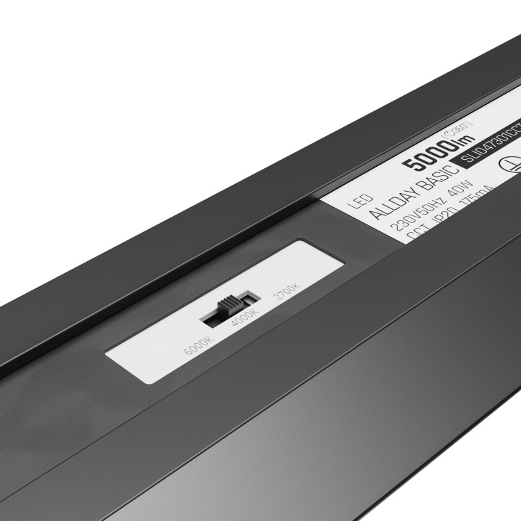 ALLDAY BASIC 40W CCT 230V IP20 1203x42x37mm Czarny 5 Lat Gwarancji SLI047301CCT_PW SPECTRUM LED