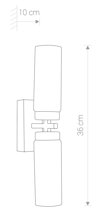 Lampa ścienna Kinkiet Łazienkowy Industrialny Loft CELTIC II chrom 3347 NOWODVORSKI Lighting do łazienki E14 x2 36cm nowoczesna oprawa oświetleniowa Inspiracje podwójny dwustronny Premium