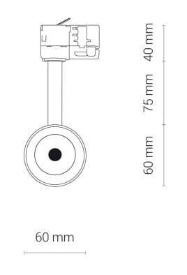 Lampa szynowa Reflektor szynowy trójfazowa CTLS MILO LED 8766 NOWODVORSKI Lighting 15W 3000K Loft nowoczesna 3 fazowa 3F sufitowa ścienna oświetlenie szynowe 230V szynoprzewodu barwa ciepła ciepłobiała biała Inspiracje Premium