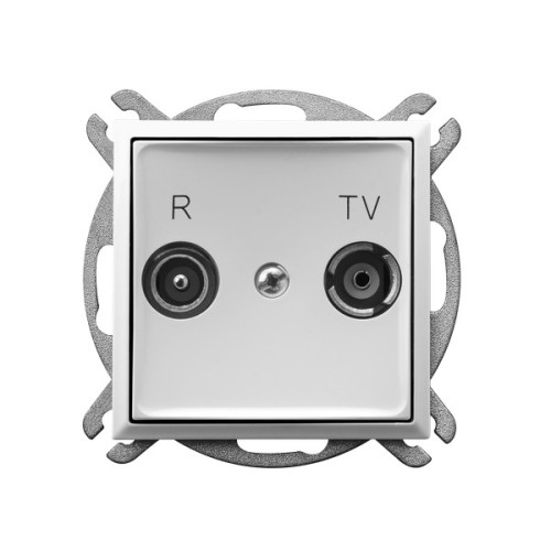 Gniazdo RTV przelotowe 10-dB GPA-10UP/m/00 Aria OSPEL biały białe biała