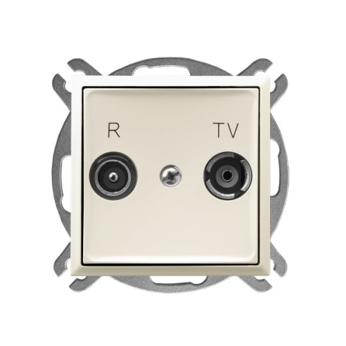 Gniazdo RTV przelotowe 10-dB GPA-10UP/m/27 Aria OSPEL ecru