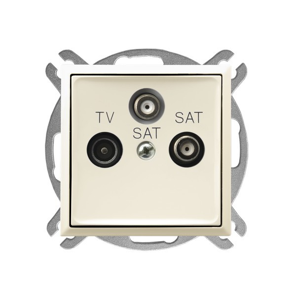 Gniazdo RTV-SAT z dwoma wyjściami SAT GPA-U2S/m/27 Aria OSPEL ecru