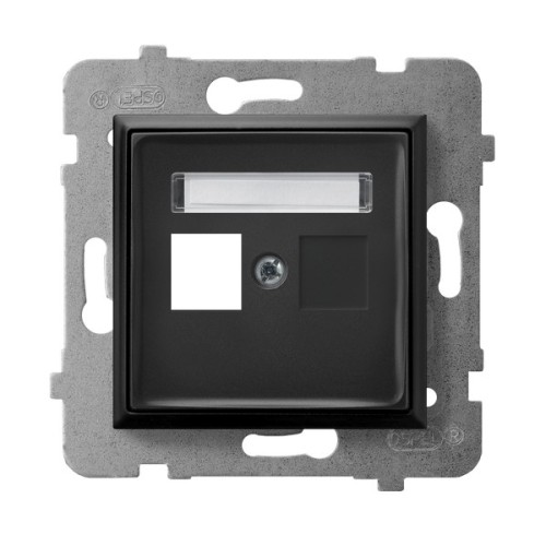 Obudowa gniazda pojedynczego typu Keystone prosta GPK-1U/p/33 Aria OSPEL czarny metalik czarne czarna