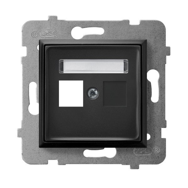 Obudowa gniazda pojedynczego typu Keystone prosta GPK-1U/p/33 Aria OSPEL czarny metalik czarne czarna