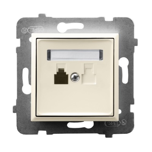 Gniazdo telefoniczne pojedyncze GPT-1U/m/27 Aria OSPEL ecru