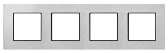 Ramka poczwórna R-4UAC/62/25 Aria OSPEL szczotkowane aluminium