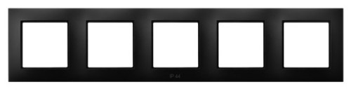 Ramka pięciokrotna do łączników IP-44 RH-5U/33 Aria OSPEL czarny metalik czarne czarna