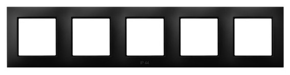 Ramka pięciokrotna do łączników IP-44 RH-5U/33 Aria OSPEL czarny metalik czarne czarna