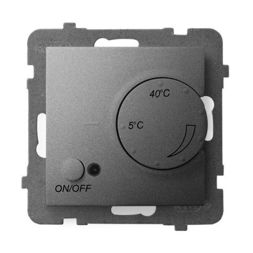 Regulator temperatury z czujnikiem podpodłogowym RTP-1U/m/70 Aria OSPEL szary mat szare szara