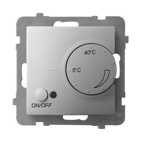 Regulator temperatury z czujnikiem napowietrznym RTP-1UN/m/18 Aria OSPEL srebro srebrne srebrny srebrna