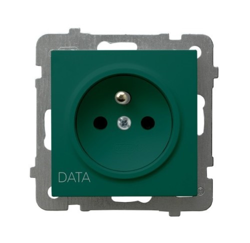 Gniazdo pojedyncze z uziemieniem DATA GP-1GZD/m/12 As OSPEL zielony zielone zielona