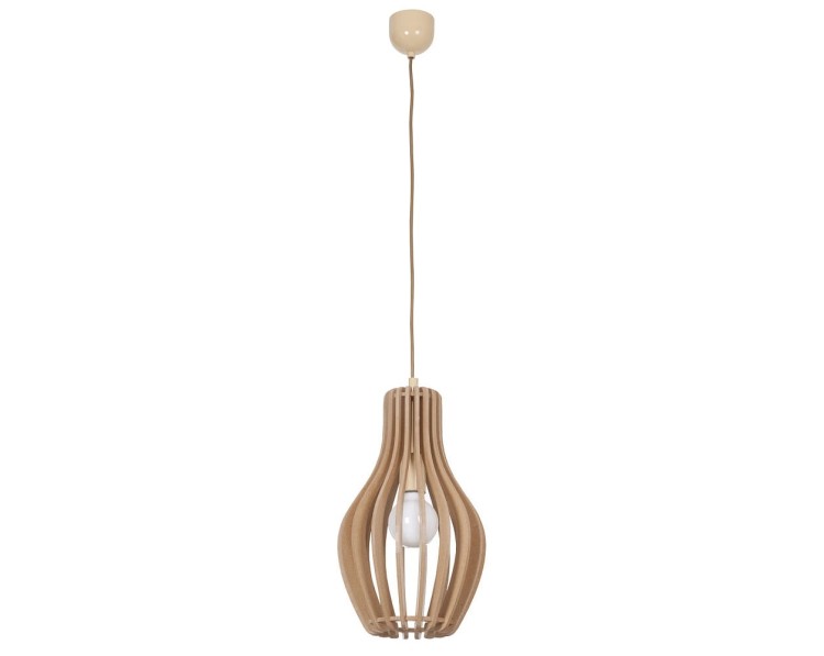Lampa sufitowa wisząca Industrialna Loft IKA I zwis A 4171 NOWODVORSKI Lighting E27 x1 24cm oświetleniowa żyrandol nowoczesna drewno do Kuchni Jadalni nad stół blat wyspę drewniana sklejka Inspiracje Premium