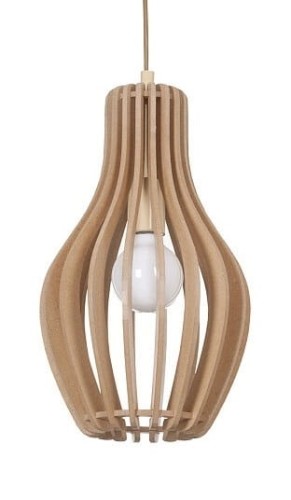 Lampa sufitowa wisząca Industrialna Loft IKA I zwis A 4171 NOWODVORSKI Lighting E27 x1 24cm oświetleniowa żyrandol nowoczesna drewno do Kuchni Jadalni nad stół blat wyspę drewniana sklejka Inspiracje Premium