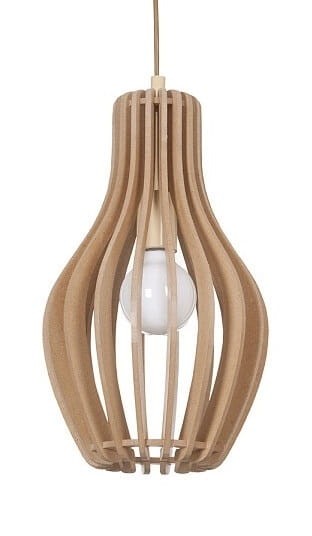 Lampa sufitowa wisząca Industrialna Loft IKA I zwis A 4171 NOWODVORSKI Lighting E27 x1 24cm oświetleniowa żyrandol nowoczesna drewno do Kuchni Jadalni nad stół blat wyspę drewniana sklejka Inspiracje Premium