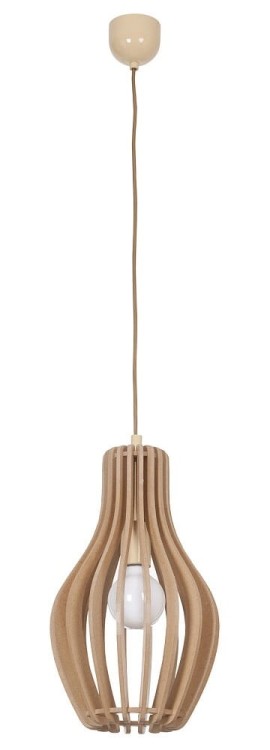 Lampa sufitowa wisząca Industrialna Loft IKA I zwis A 4171 NOWODVORSKI Lighting E27 x1 24cm oświetleniowa żyrandol nowoczesna drewno do Kuchni Jadalni nad stół blat wyspę drewniana sklejka Inspiracje Premium