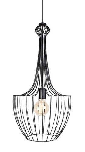 Lampa sufitowa wisząca Industrialna Loft LUKSOR BLACK S 8851 NOWODVORSKI Lighting E27 x1 37cm oświetleniowa żyrandol nowoczesna metal do Kuchni Jadalni nad stół blat wyspę czarny zwis Inspiracje Premium